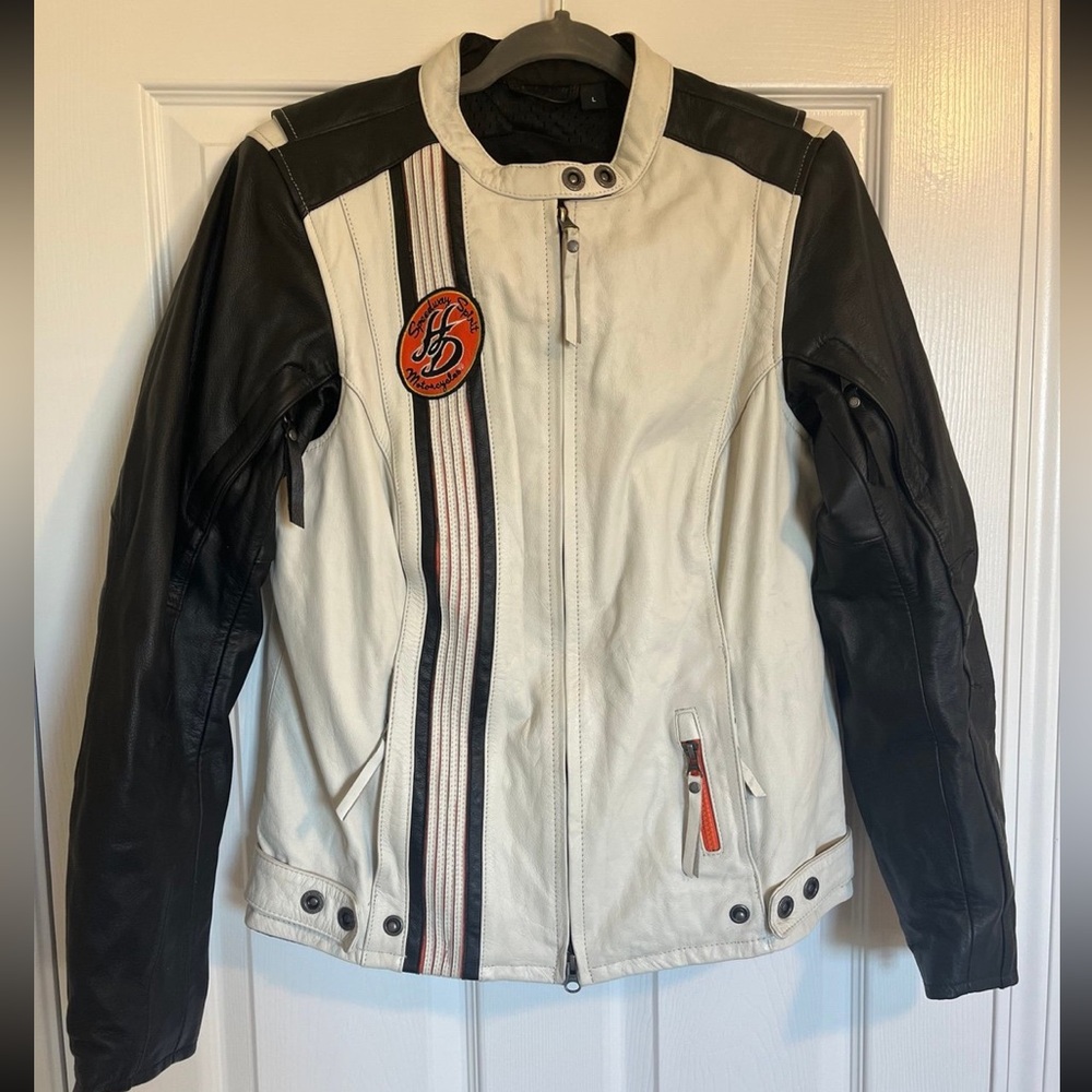 Harley Davidson Speedway Spirit genuine cowhide leather riding jacket